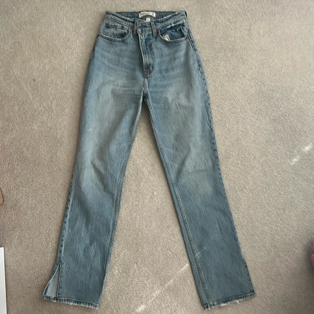 Abercrombie 90s straight ultra high rise curve love size 26